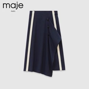 Brand new** Maje Office Contrast Stripe Asymmetric Skirt